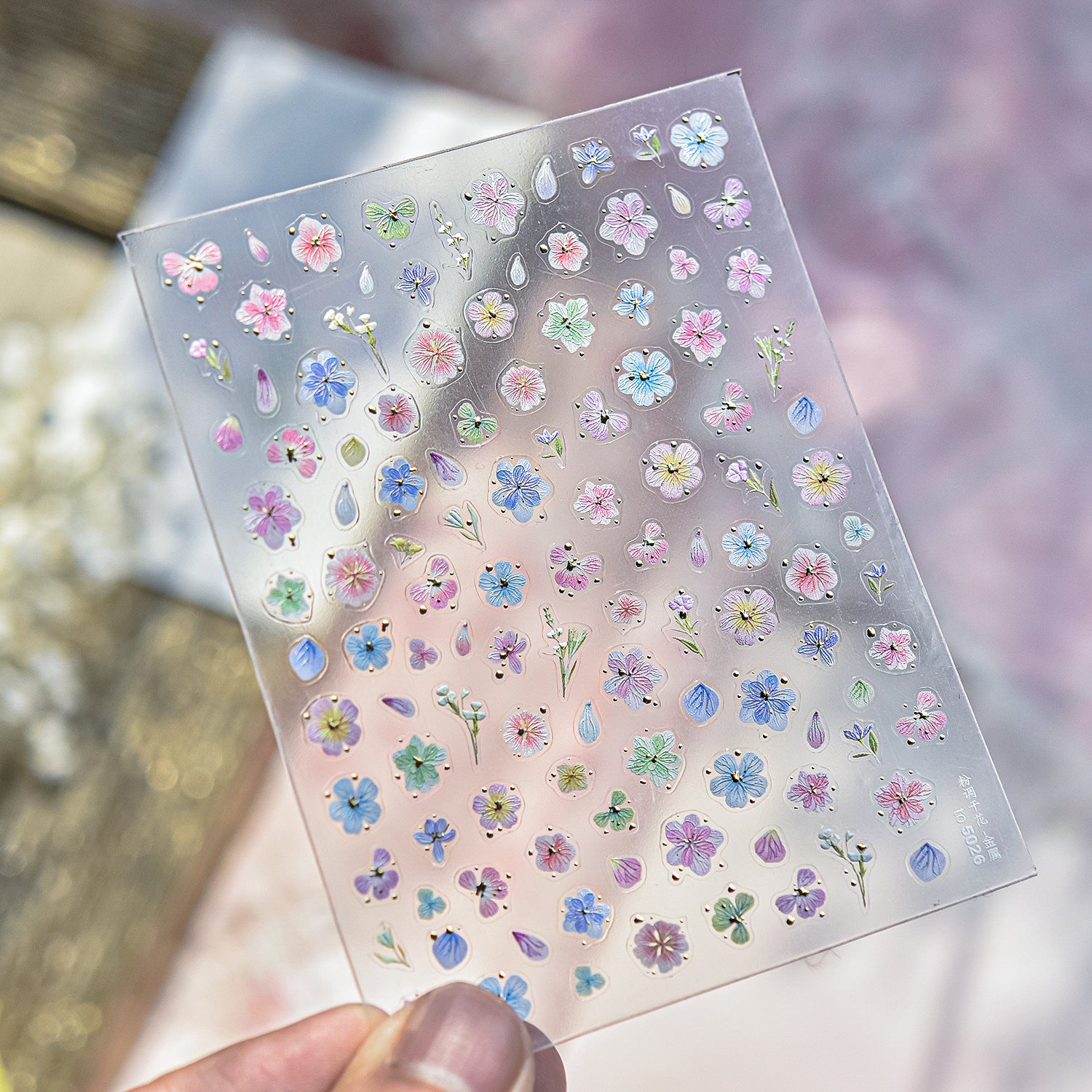 Sheet of floral stickers 