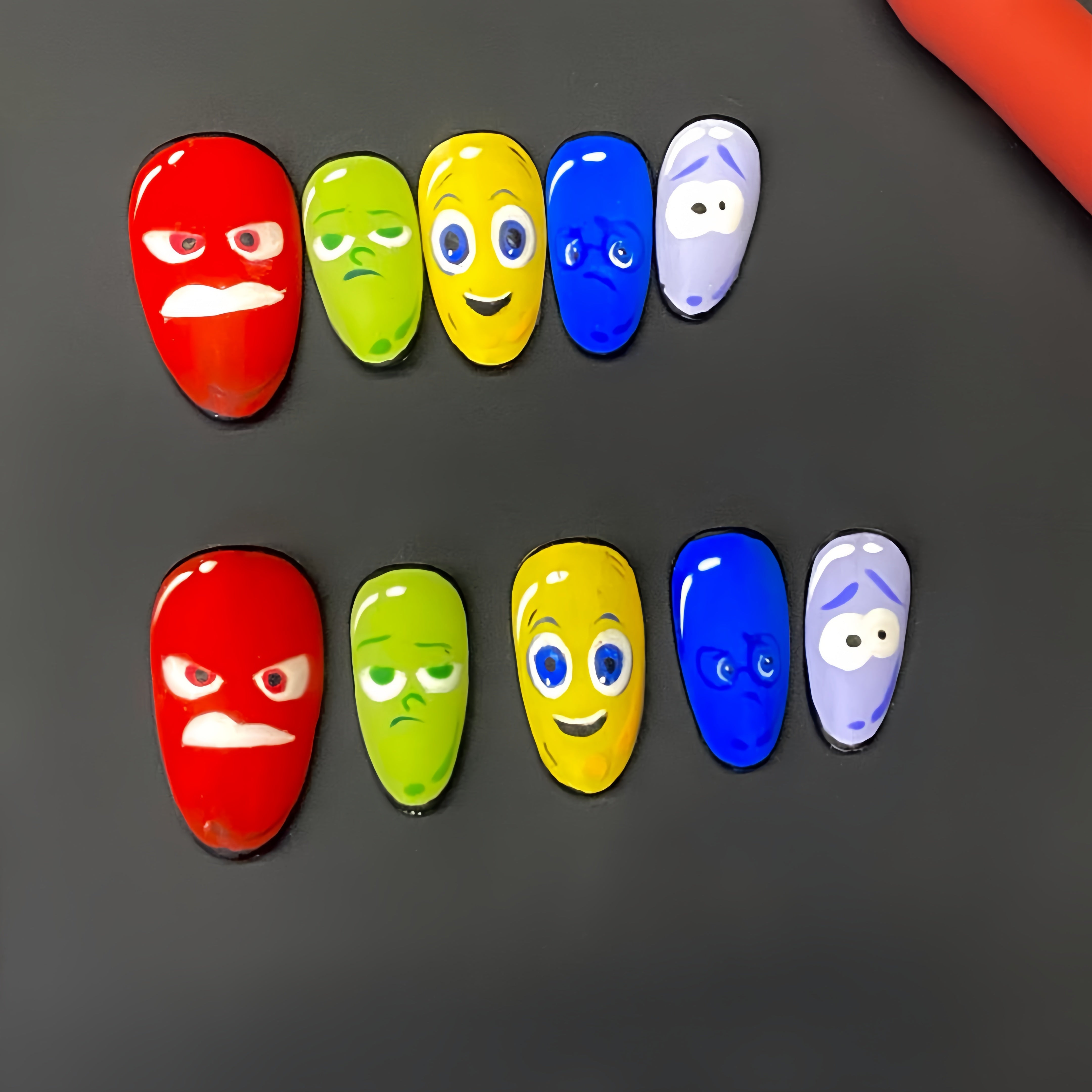 Colorful Emoji Nails