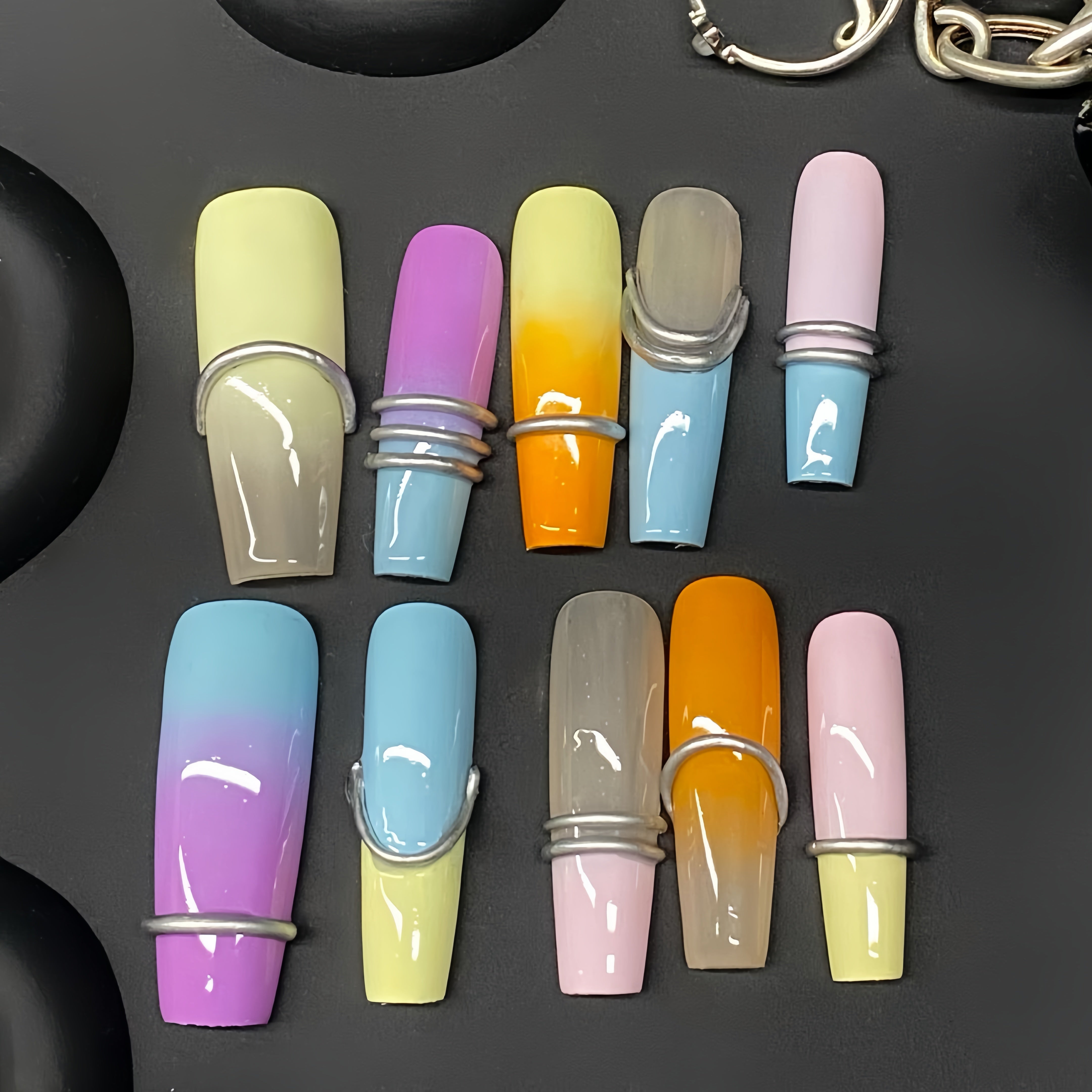 Macaron-themed Nails