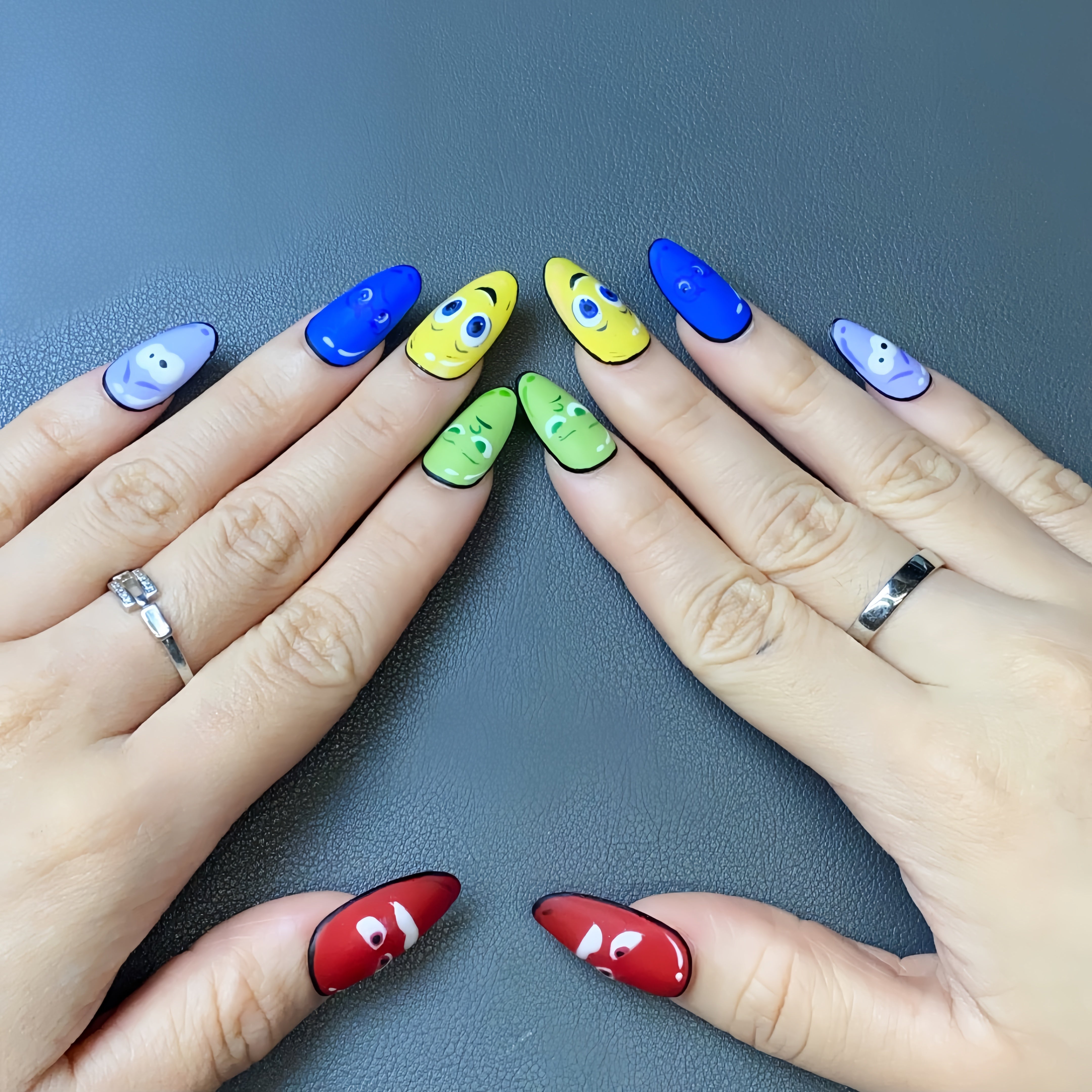 Colorful Emoji Nails