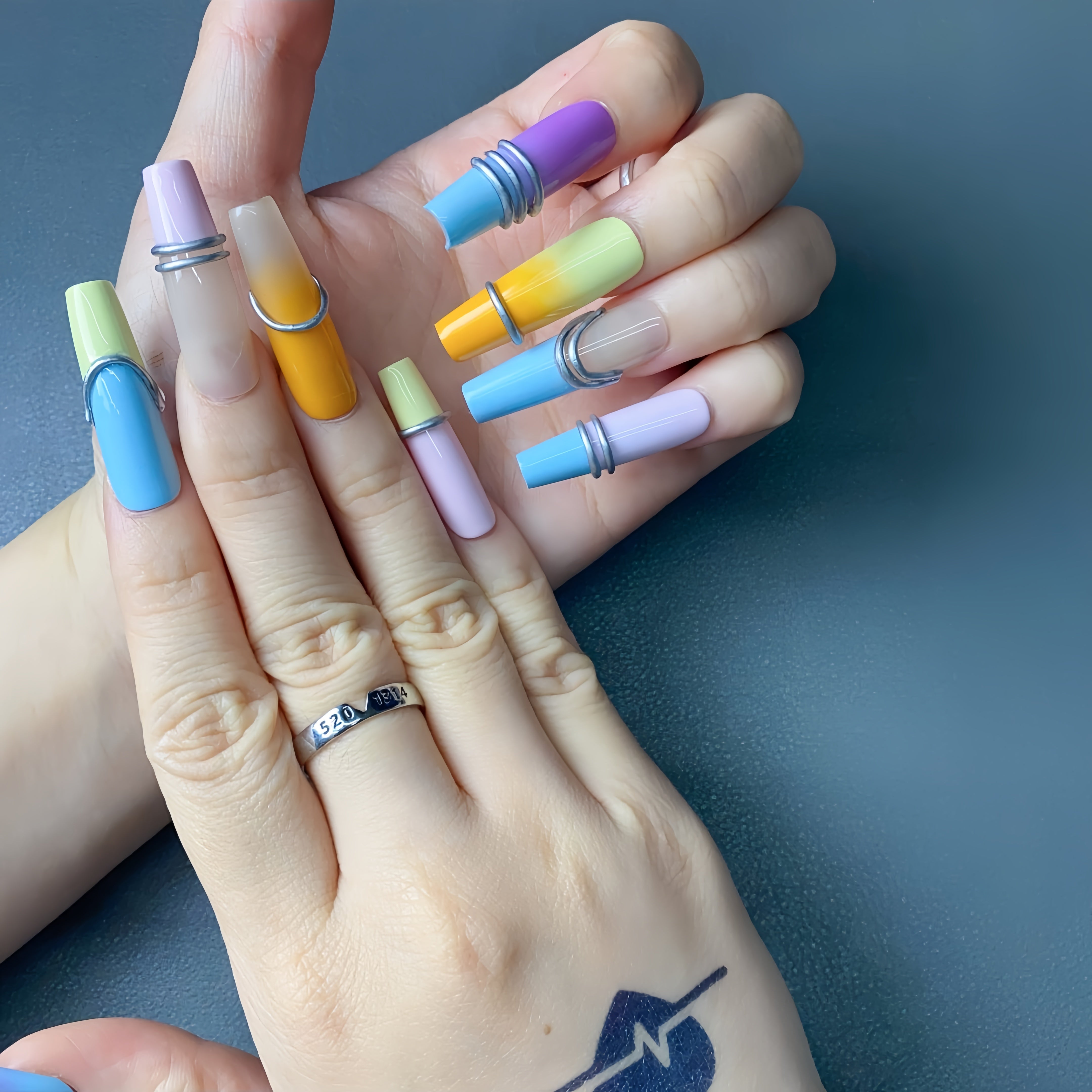 Macaron-themed Nails