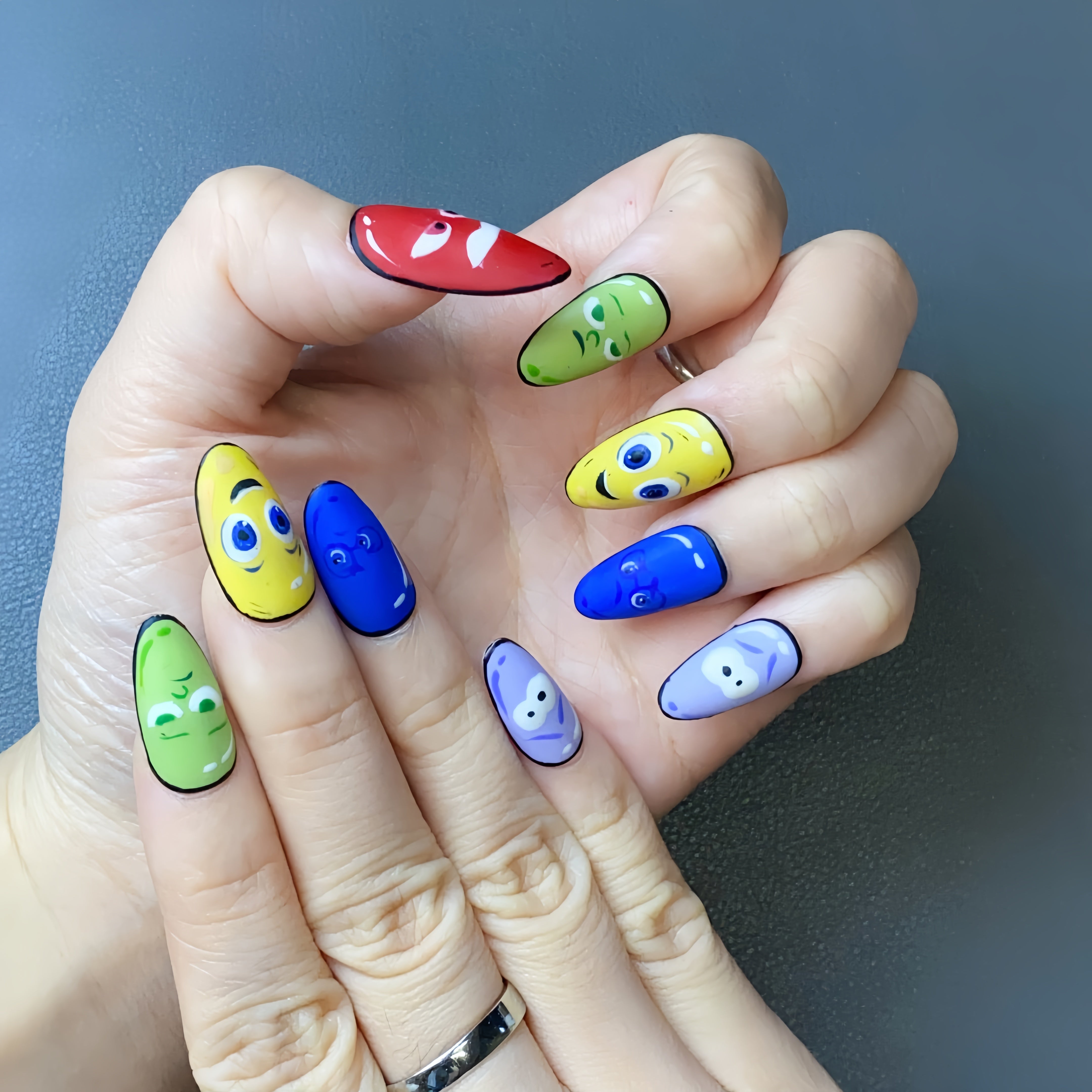 Colorful Emoji Nails