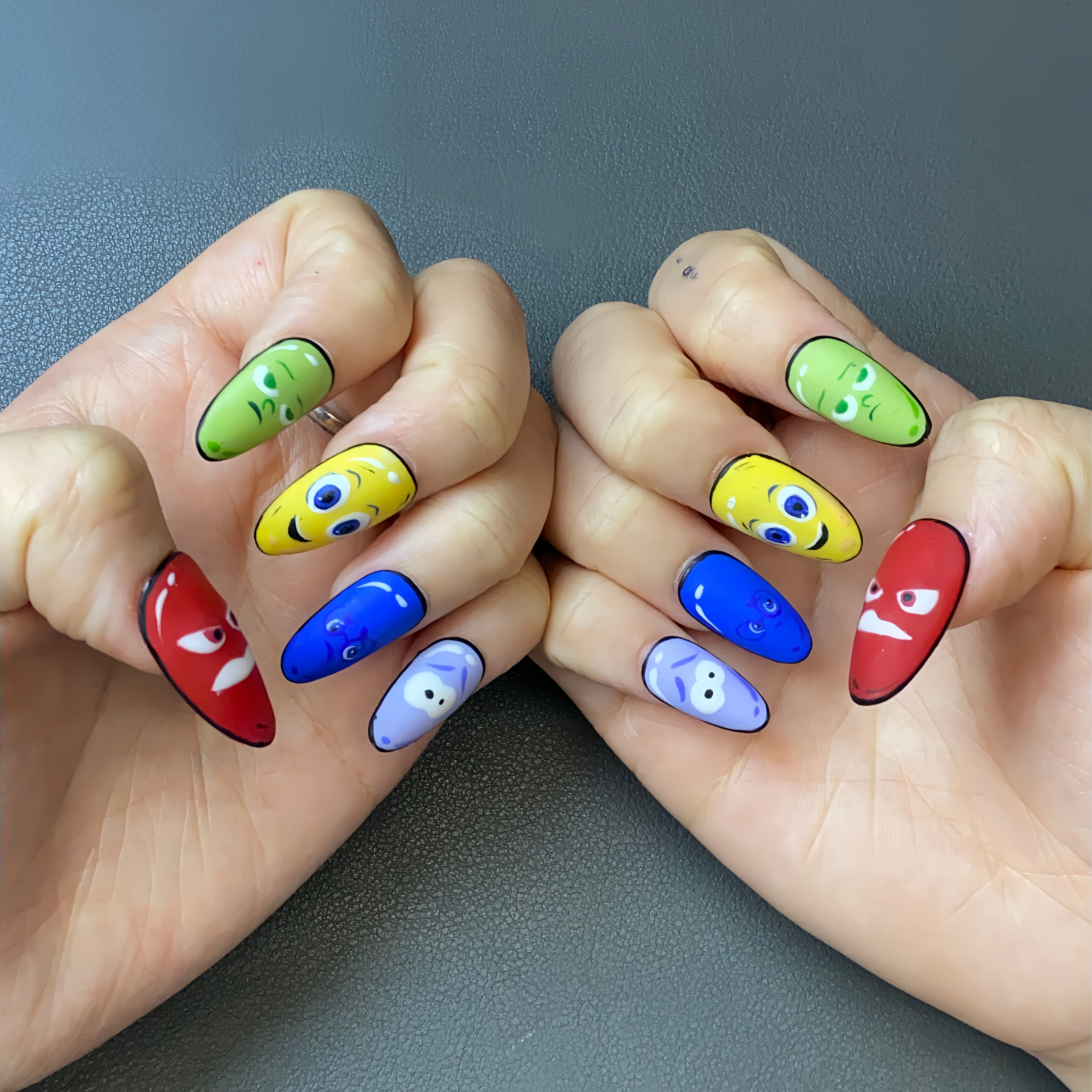 Colorful Emoji Nails