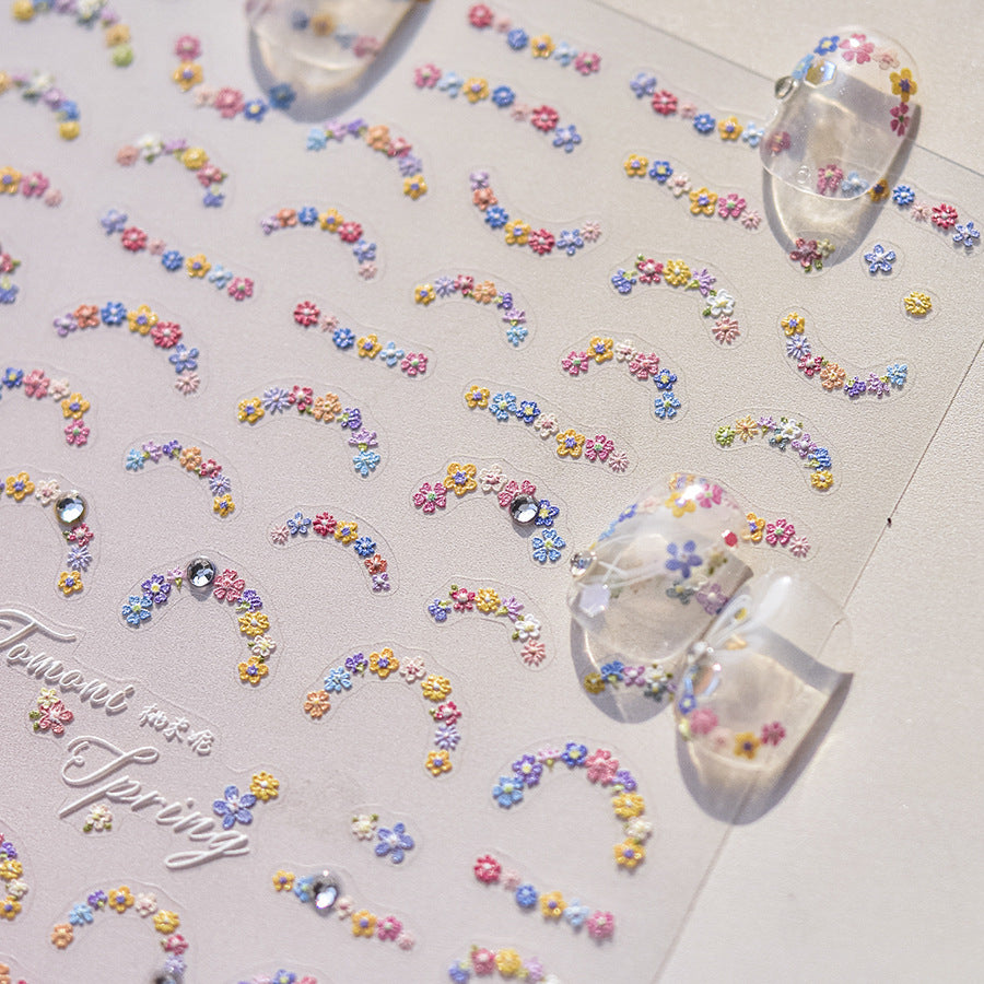 Colorful flower-shaped stickers 