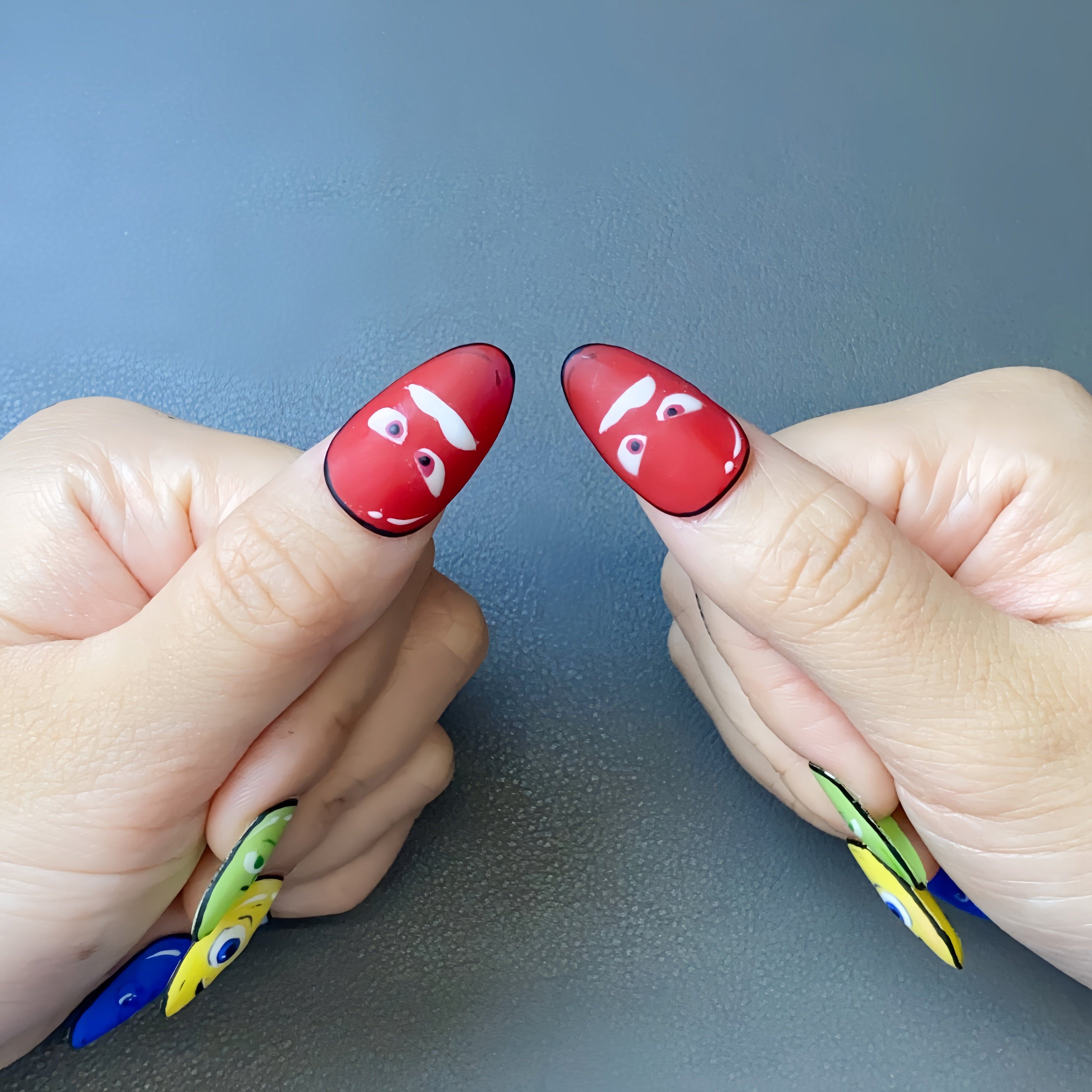 Colorful Emoji Nails