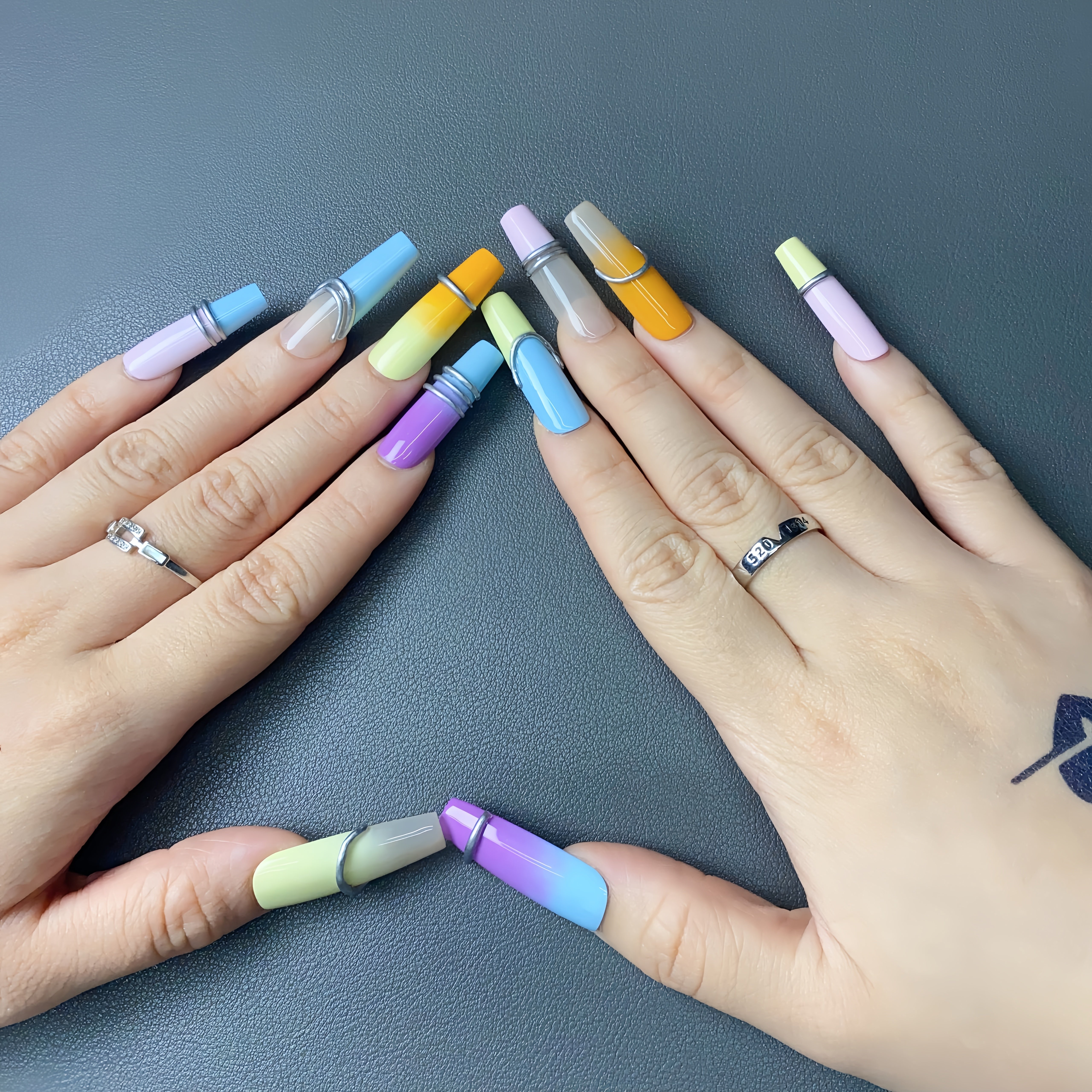 Macaron-themed Nails