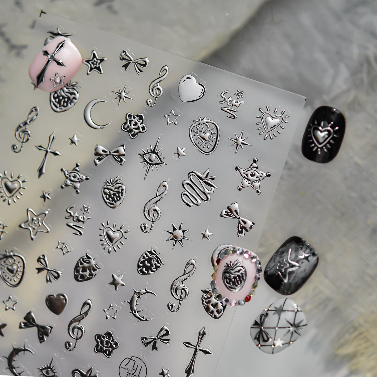 metallic nail art stickers