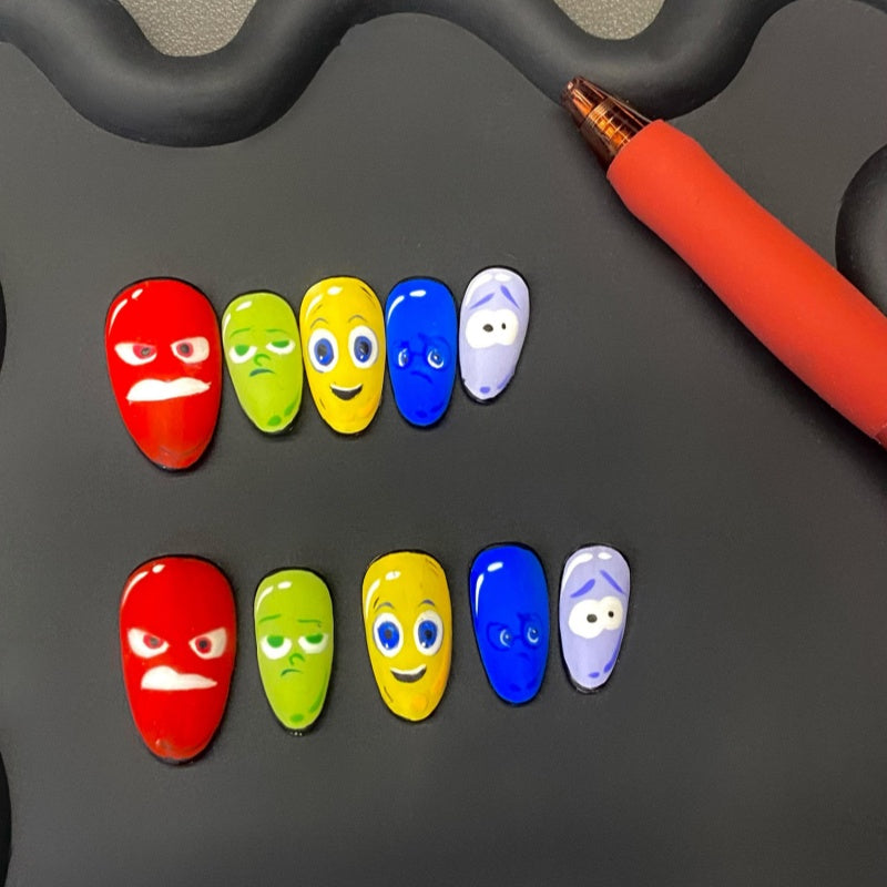 Colorful Emoji Nails