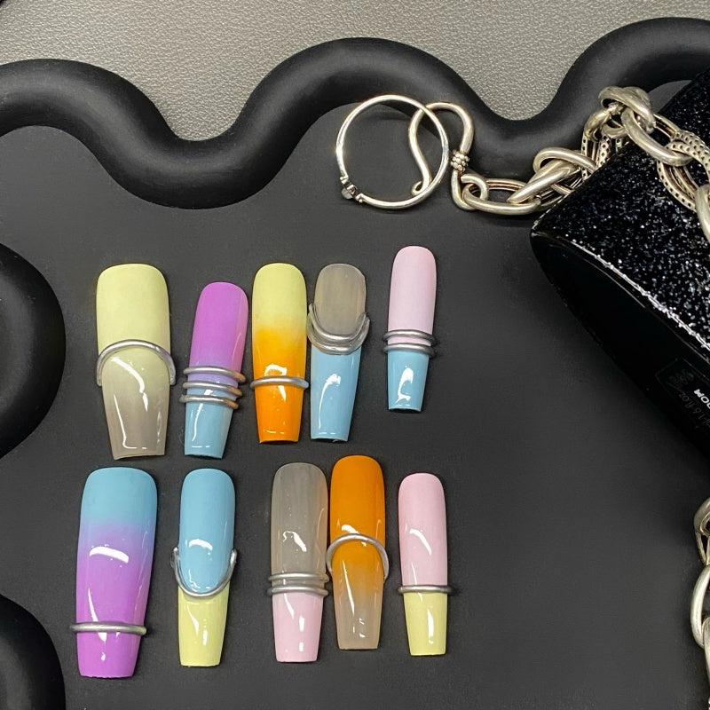 Macaron-themed Nails