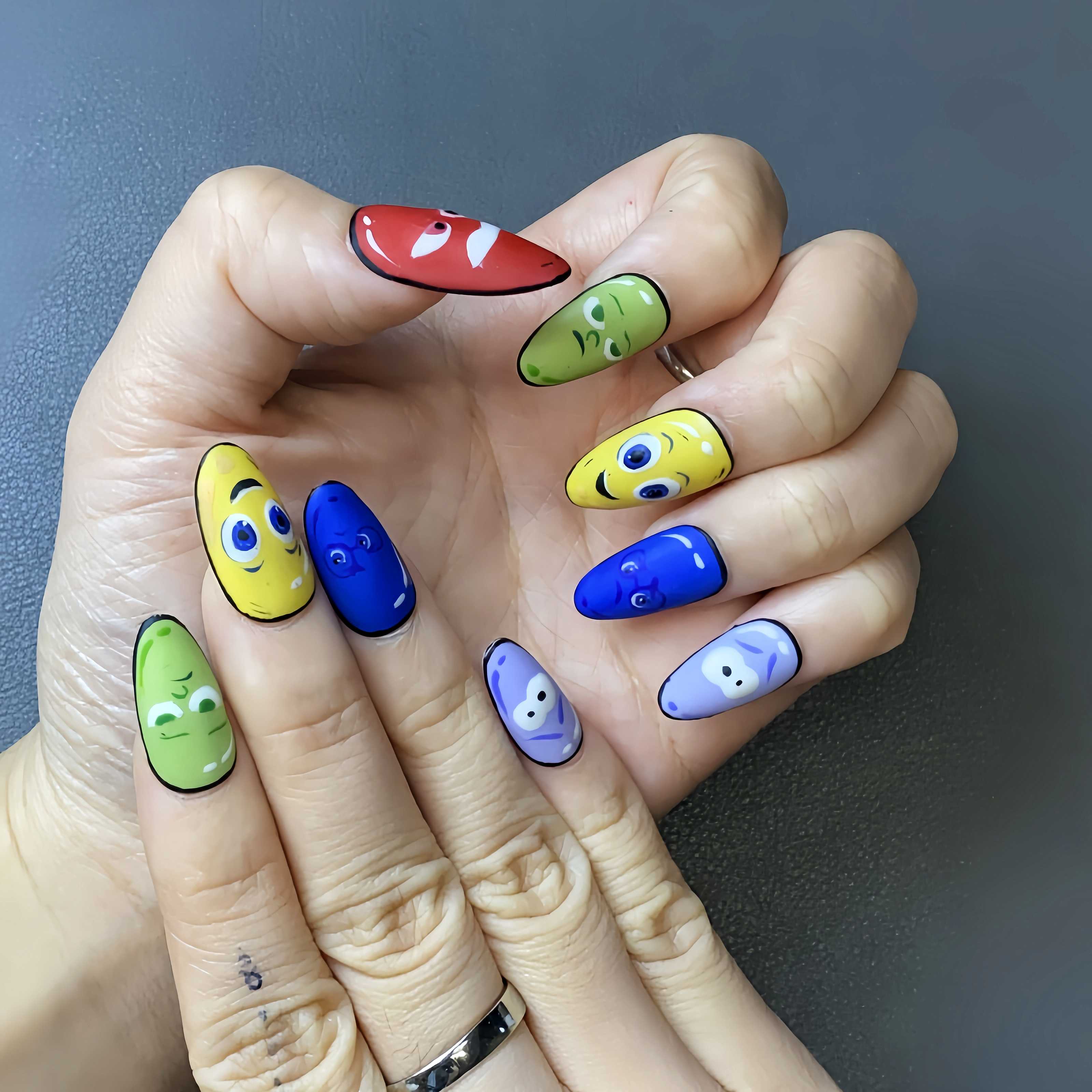 Colorful Emoji Nails