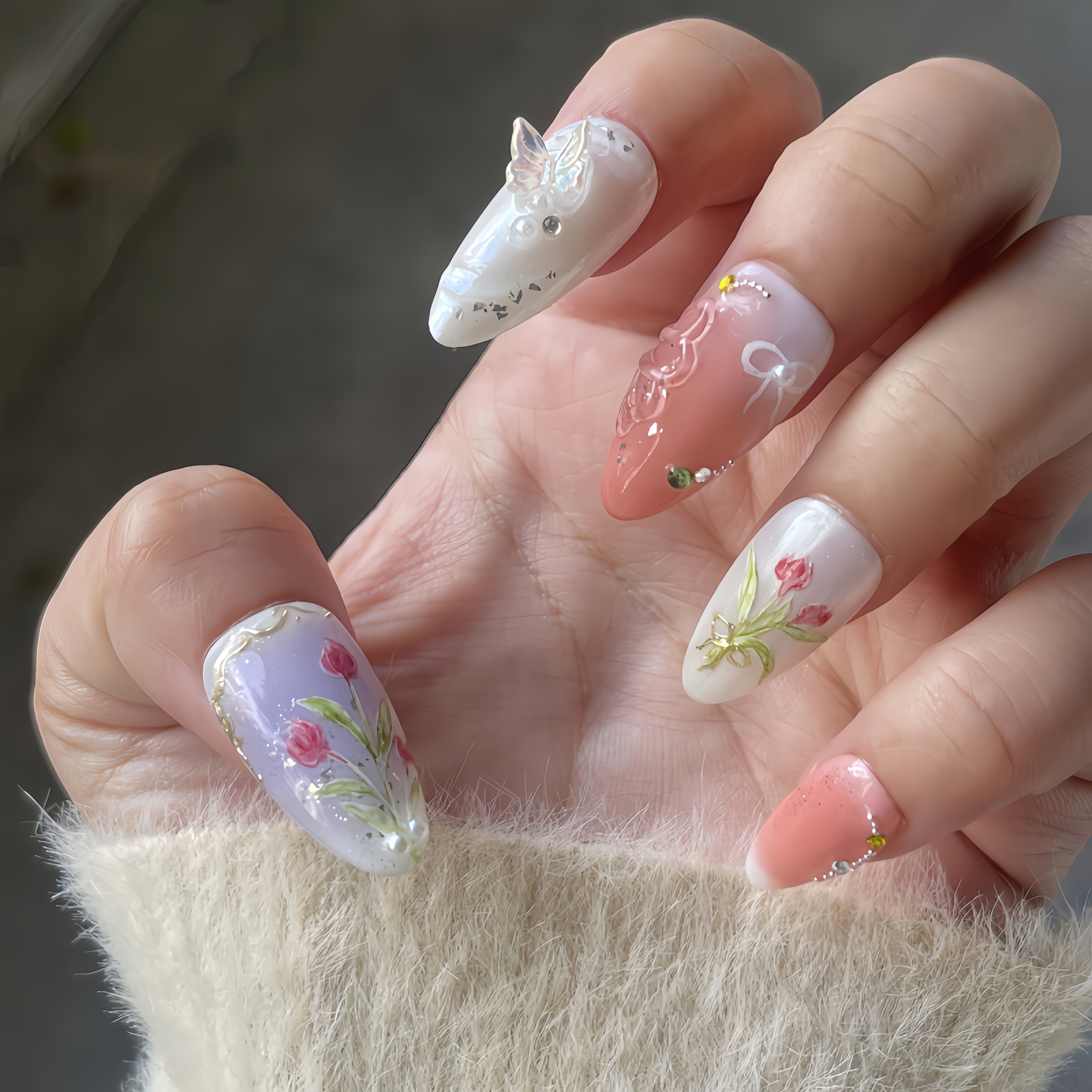 Hand-painted nails