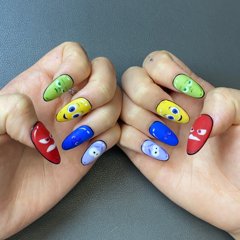 Colorful Emoji Nails