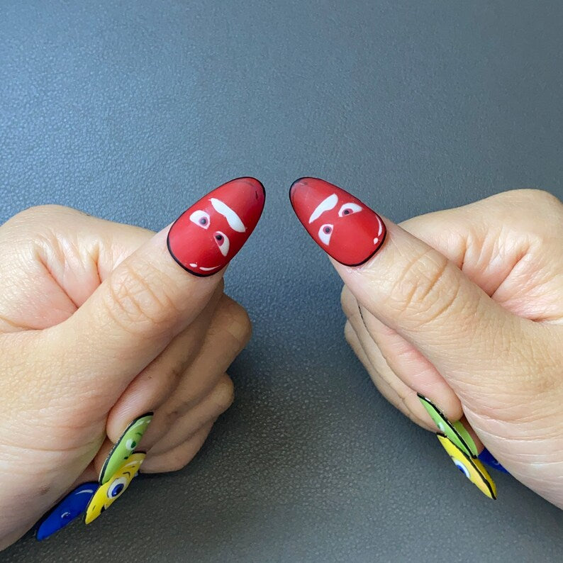 Colorful Emoji Nails