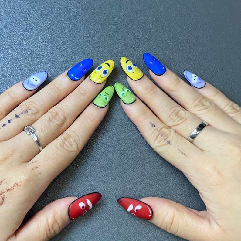 Colorful Emoji Nails