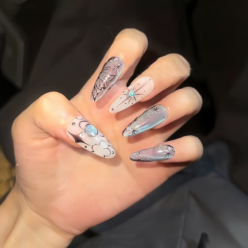 Glitter Press-On Nails