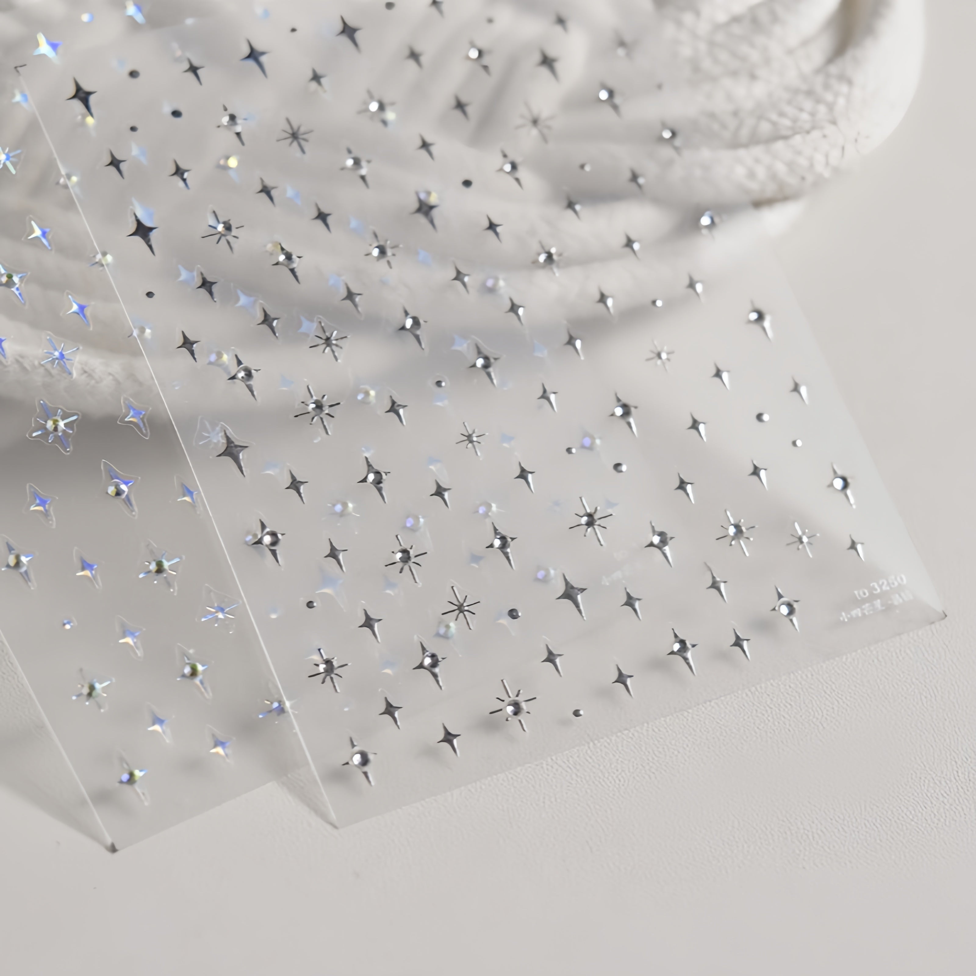  star-shaped rhinestones nail stickers